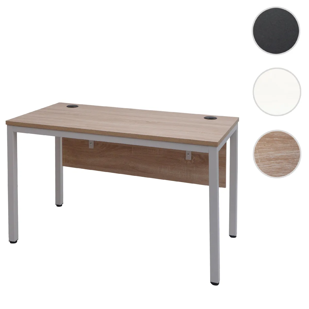Mendler Beige Bureau Assis-Debout Avec Retour