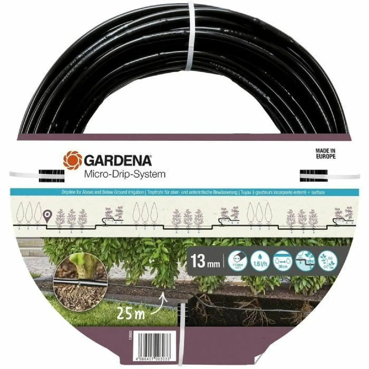 Extension de tuyau à goutteurs incorporés GARDENA 25 Enterré et en surface - vue 3