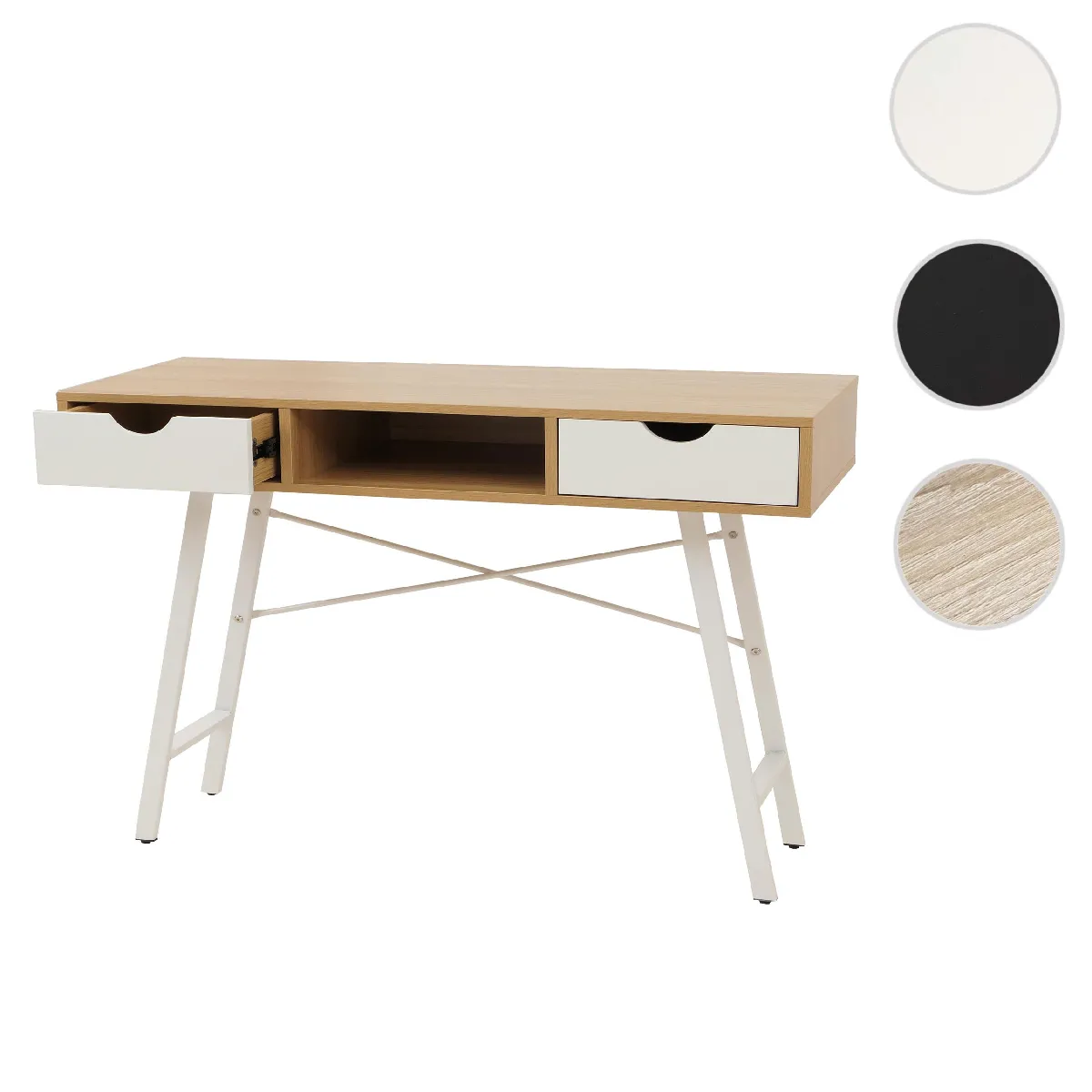 Mendler Blanc Bureau Informatique Avec Caisson
