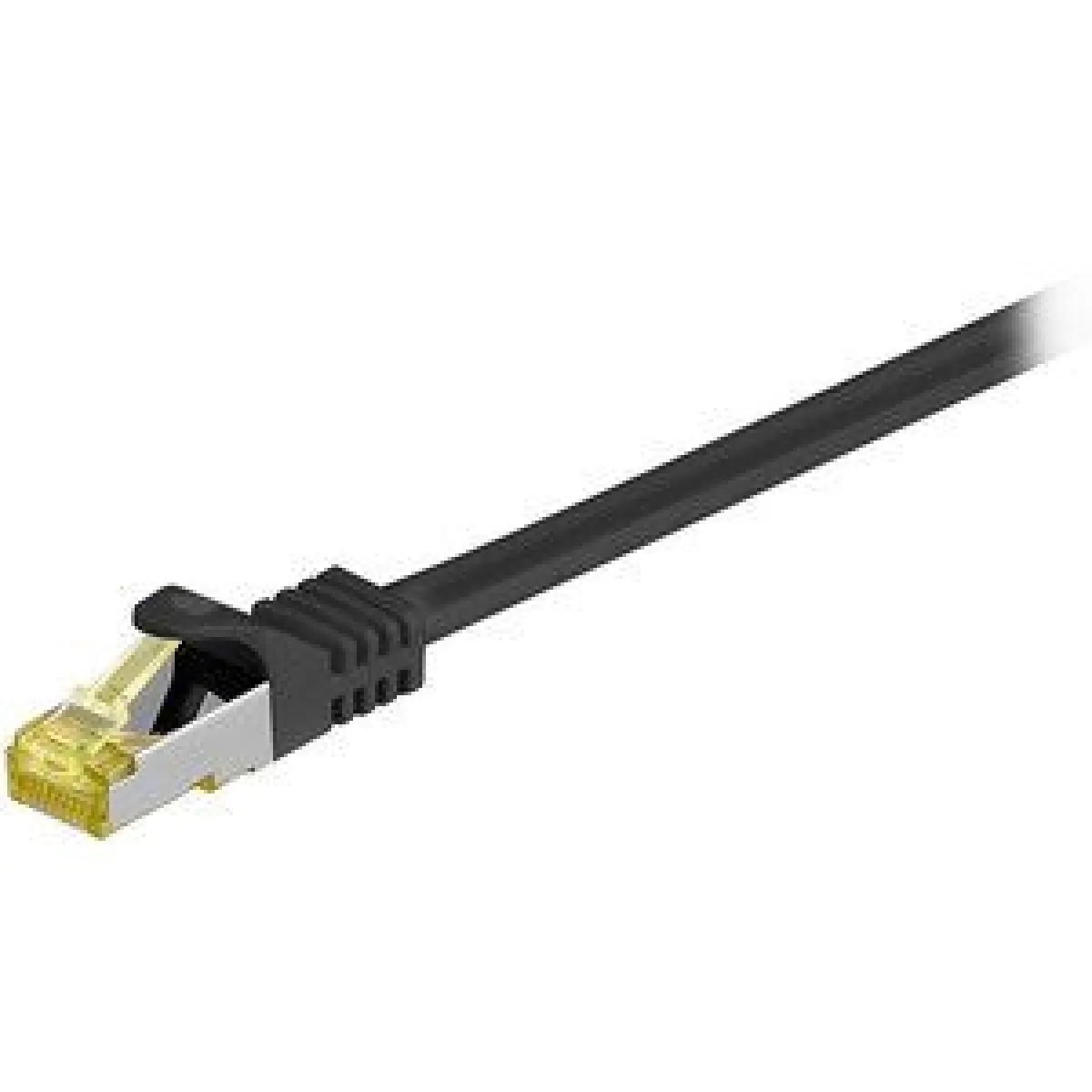 GENERIQUE RJ-45 CAT7 2m - 2 m - Cat7 - s/ftp (s-stp) - RJ-45 - RJ-45 - Noir (91608) - Goobay