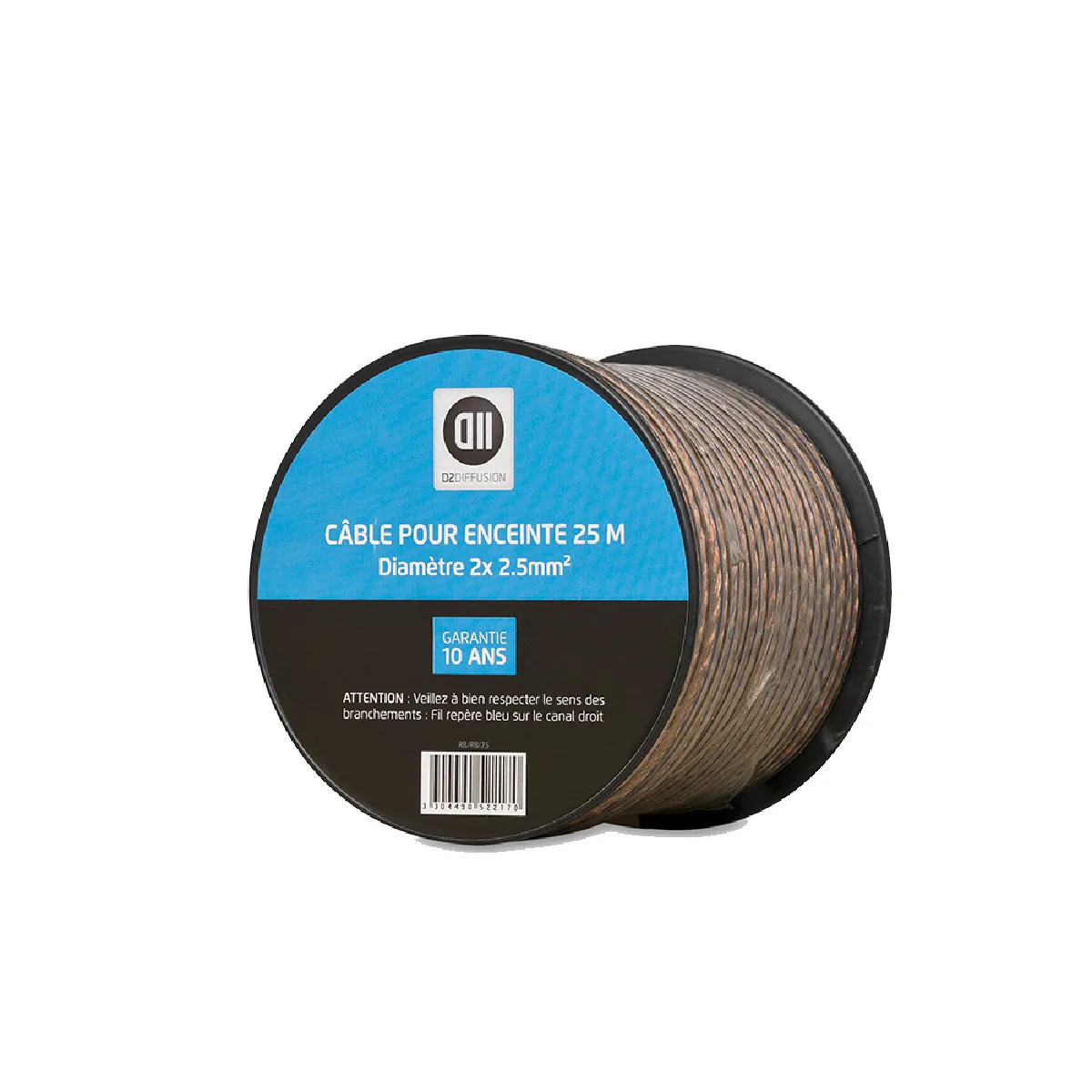 D2 Diffusion Câble Pour Enceintes 2X 2,5Mm² 25 M - Neuf - Image 3
