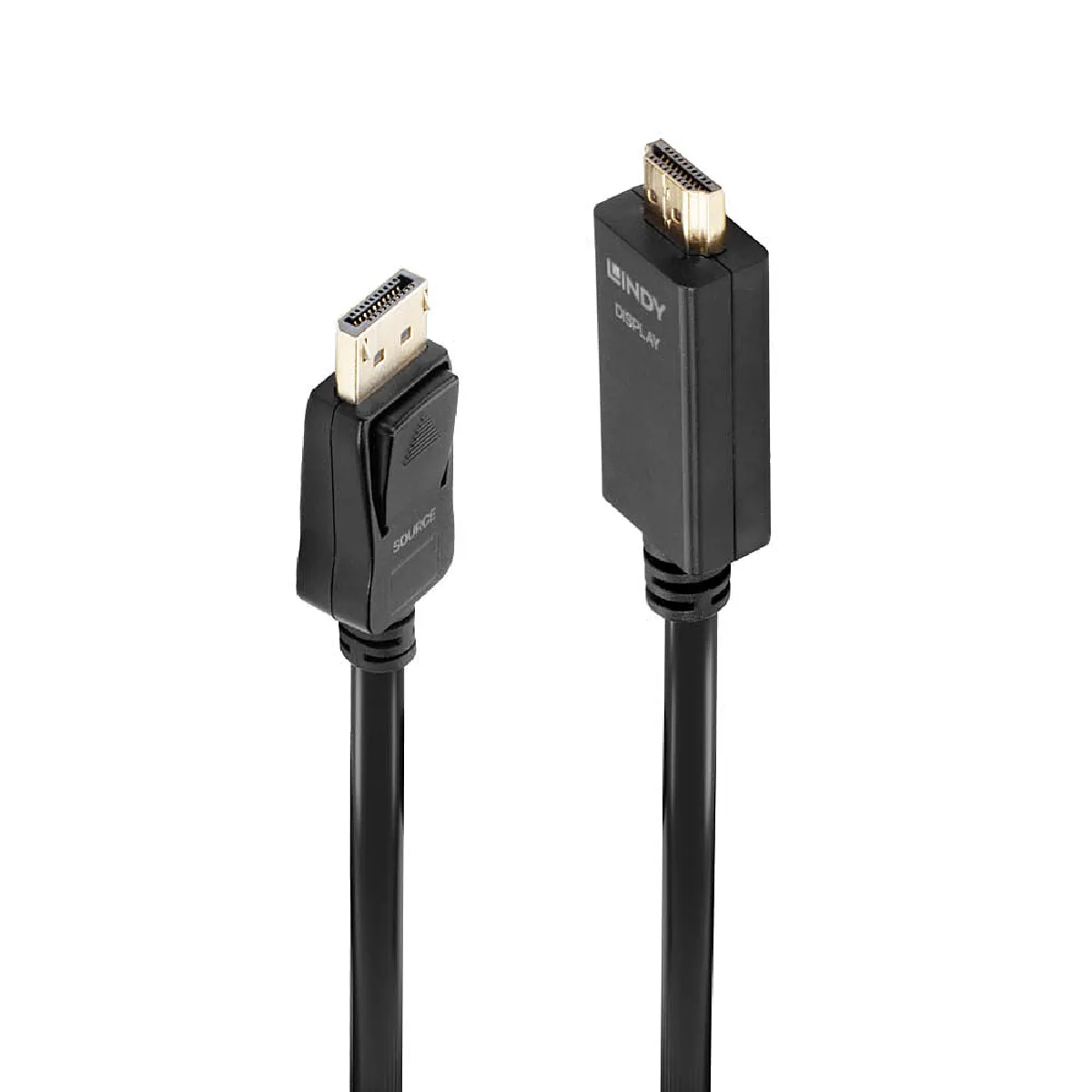Lindy Noir Câble Adaptateur Displayport Vers Hdmi 4K30hz, 2M - Neuf - Image 4