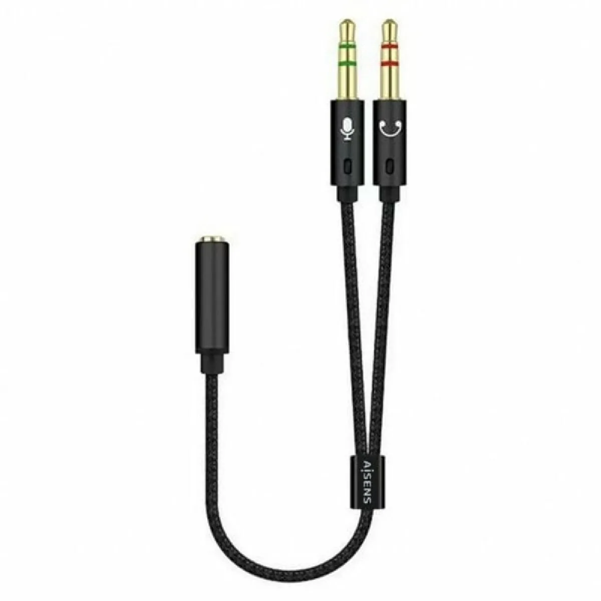 Aisens Noir Câble Audio Usb-C Vers Jack - 25 Cm