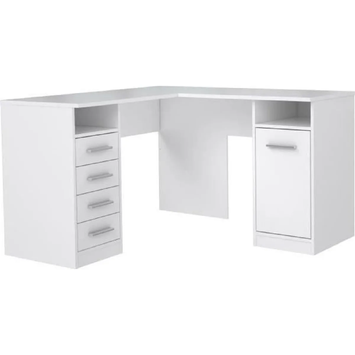 Générique Blanc Bureau D'angle Avec Caisson