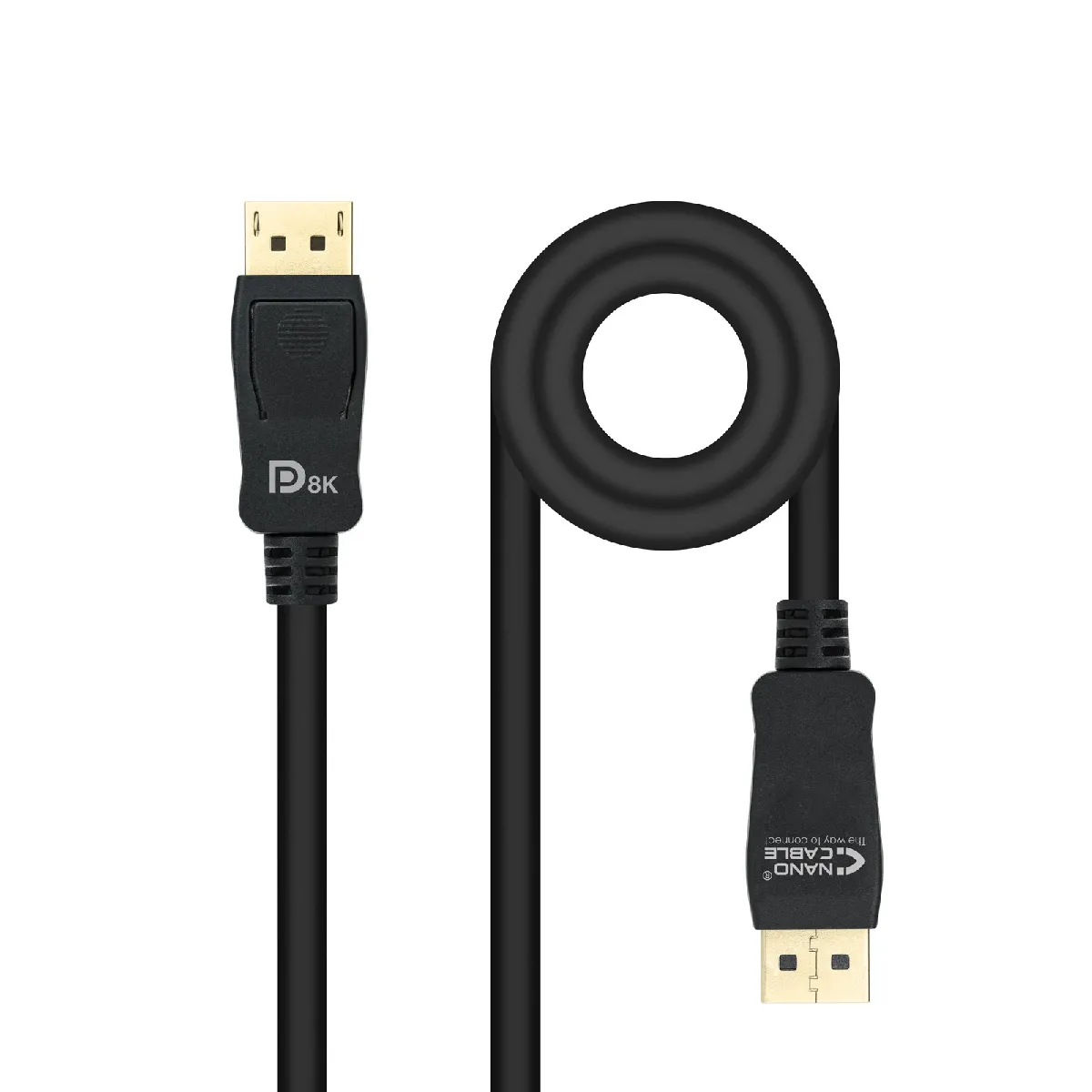 NANOCABLE  C&acirc;ble DisplayPort 1.4 vers DisplayPort 1.4 - 2m Noir