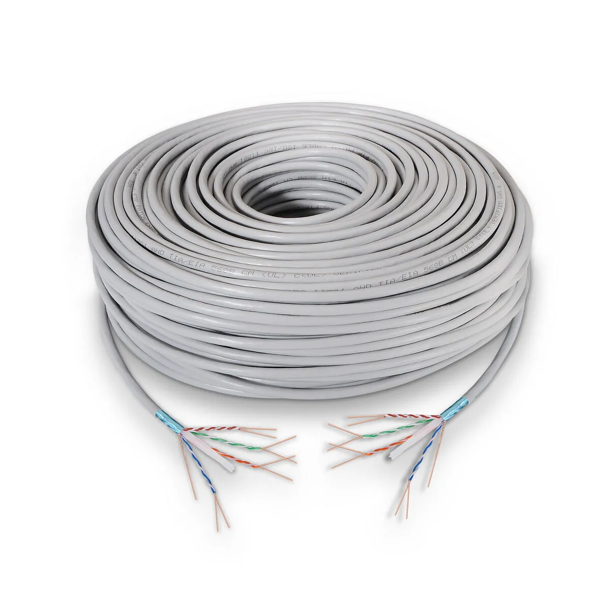 Aisens Gris Câble Réseau Rigide Cat6 - 305 M