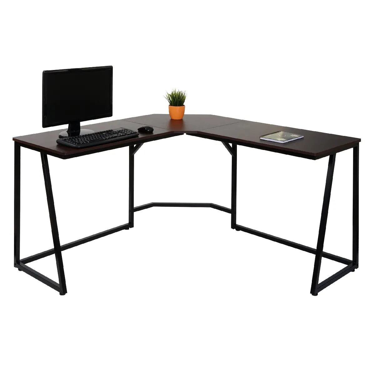 Mendler Marron Bureau D'angle Informatique