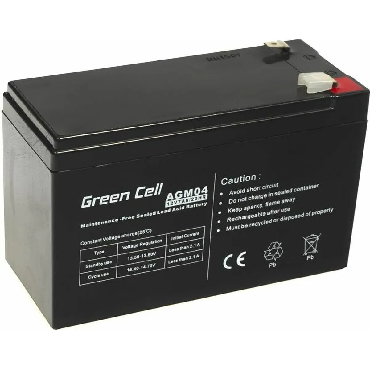 Green Batterie Agm - 7 Ah