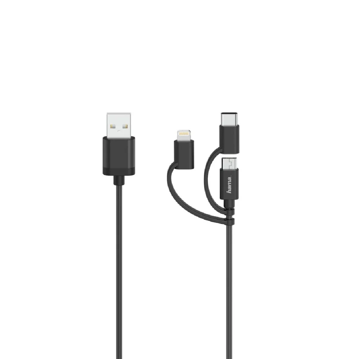 HAMA  C&acirc;ble Micro-USB 3 en 1 - 0.75m