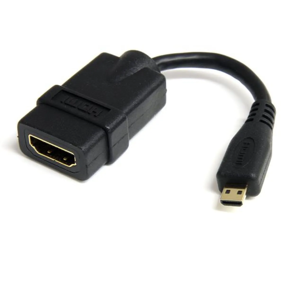 Startech.com Noir Câble Adaptateur Hdmi Haute Vitesse De 12Cm - Convertisseur Hdmi Vers Micro Hdmi - F/M - Adaptateur Hdmi - Hdmi Femelle Pour 19 Pin Micro Hdmi - Image 3