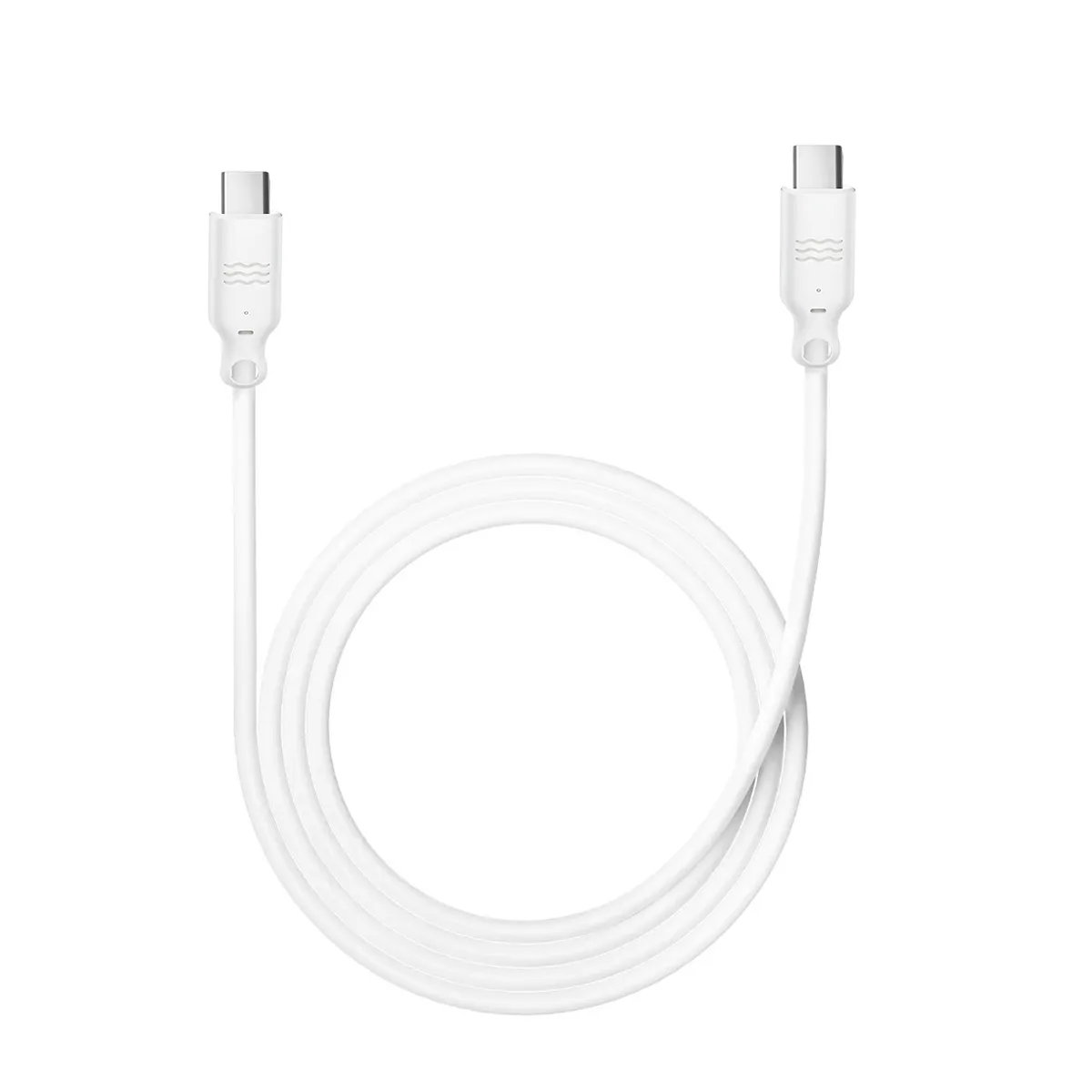 Just Green Blanc Câble Usb-C Vers Usb-C 3A Power Delivery 60W Réversible 1.2M