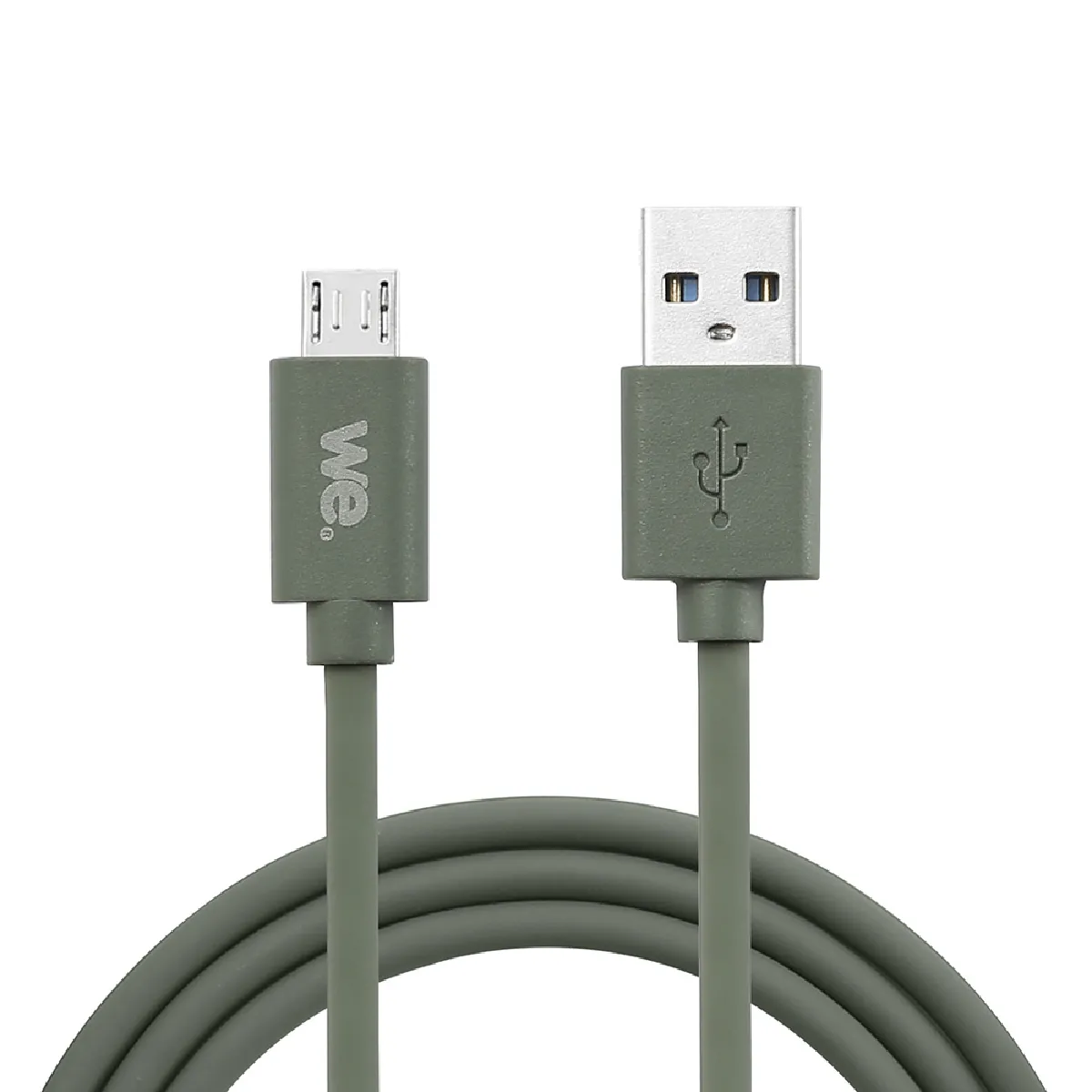 We Vert Câble Usb/Micro Usb En Silicone - 2M - Kaki