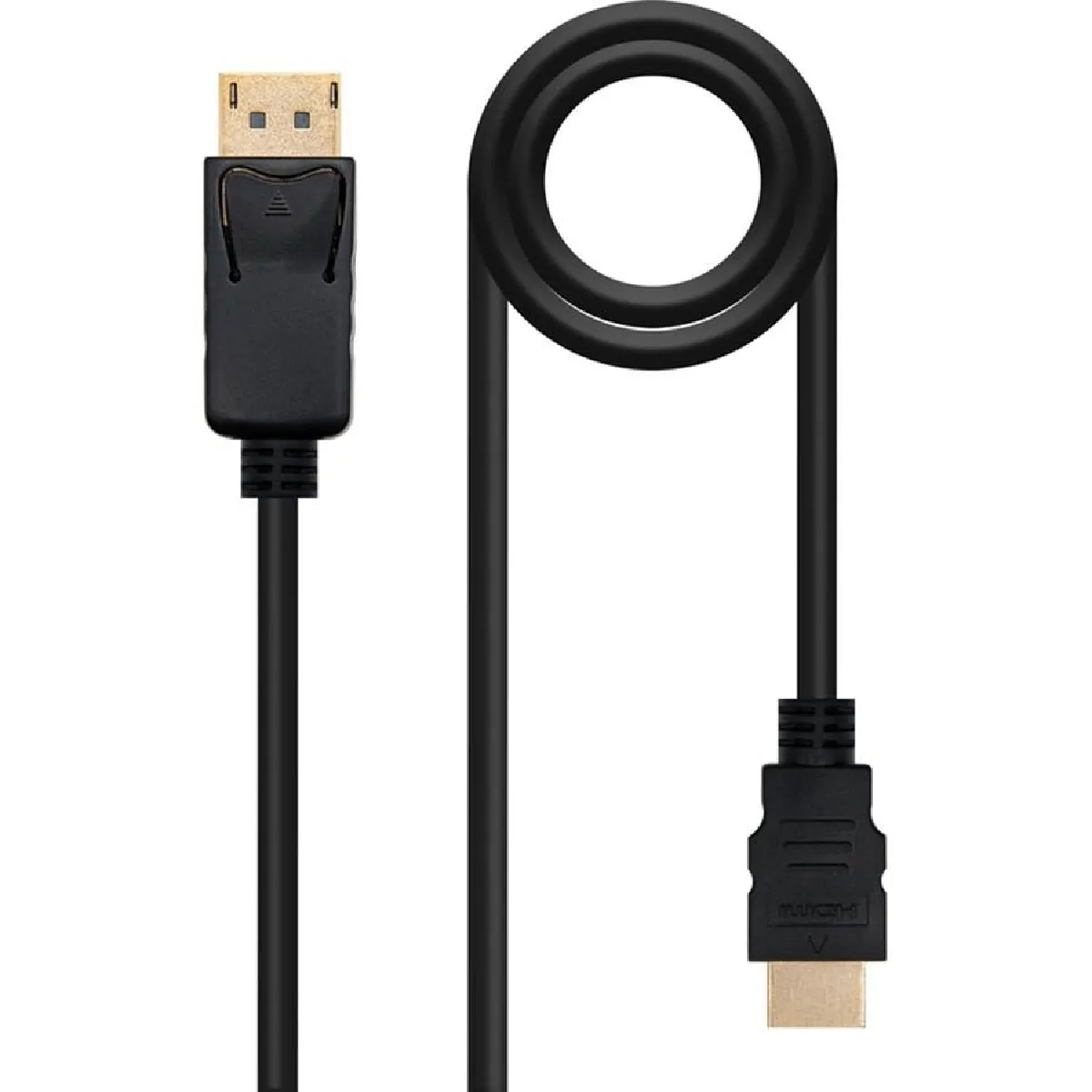 Nanocable Blanc Adaptateur Displayport Vers Hdmi 10.15.430 Noir - Image 3