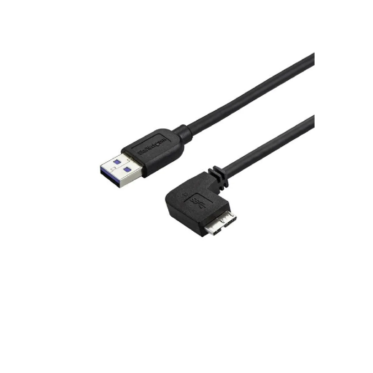 StarTech.com Cable Micro Usb Slim Cordon Usb-A Vers Micro-B A Angle Droit De 2 Usb 3.1 Gen 1 (5 Gb/S) M/M Cable Usb Micro-Usb De Type B Pour Usb Type A 2 Taille 3.0 de Inmac Wstore - Image 3