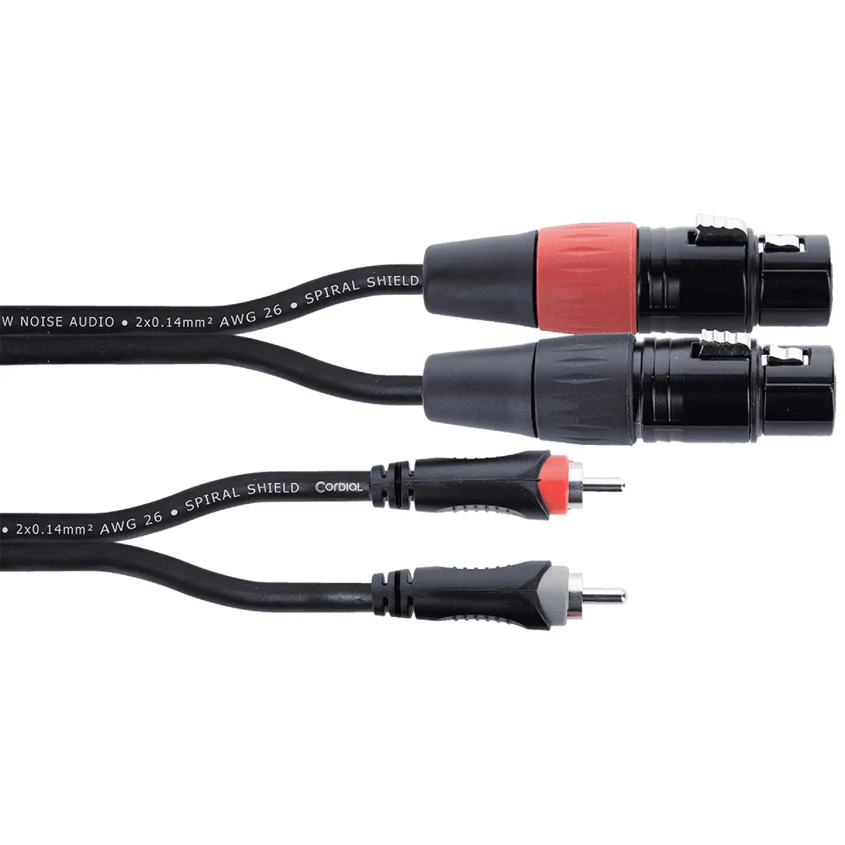 Cordial Noir Eu 3 Fc Xlr Câble De Liaison [2X Xlr Femelle 3 Pôles - 2X Cinch-Rca Mâle] 3 M - Image 3