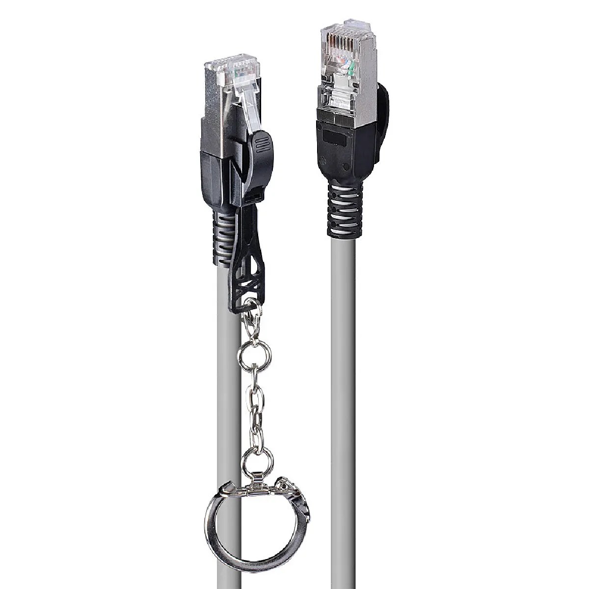 Lindy Gris Câble Réseau Cat6a - 0,3 M