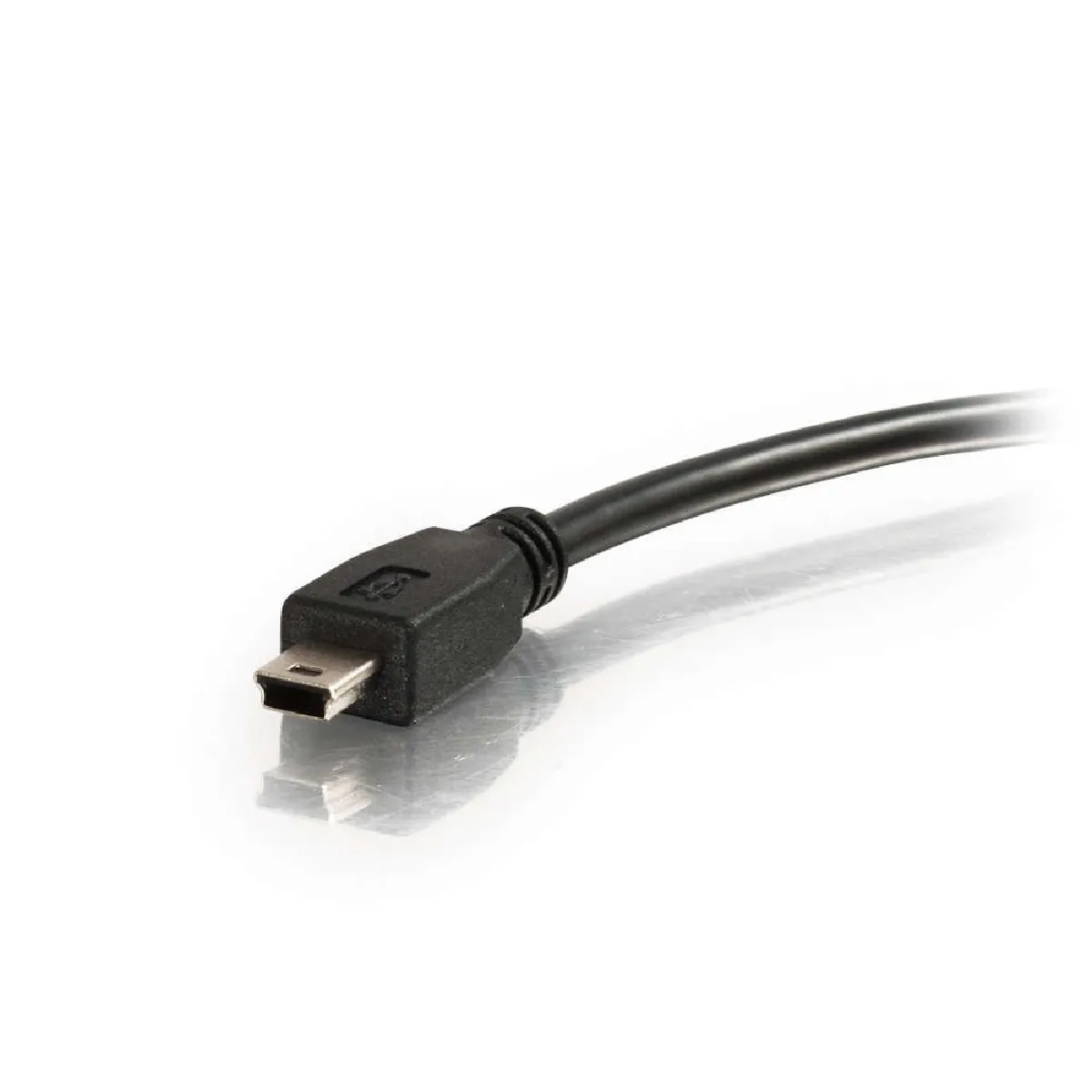 Câble USB 2.0 - InLine® - A Mâle vers Mini-B Mâle - 1m - Blanc - 5 broches - Informatique
