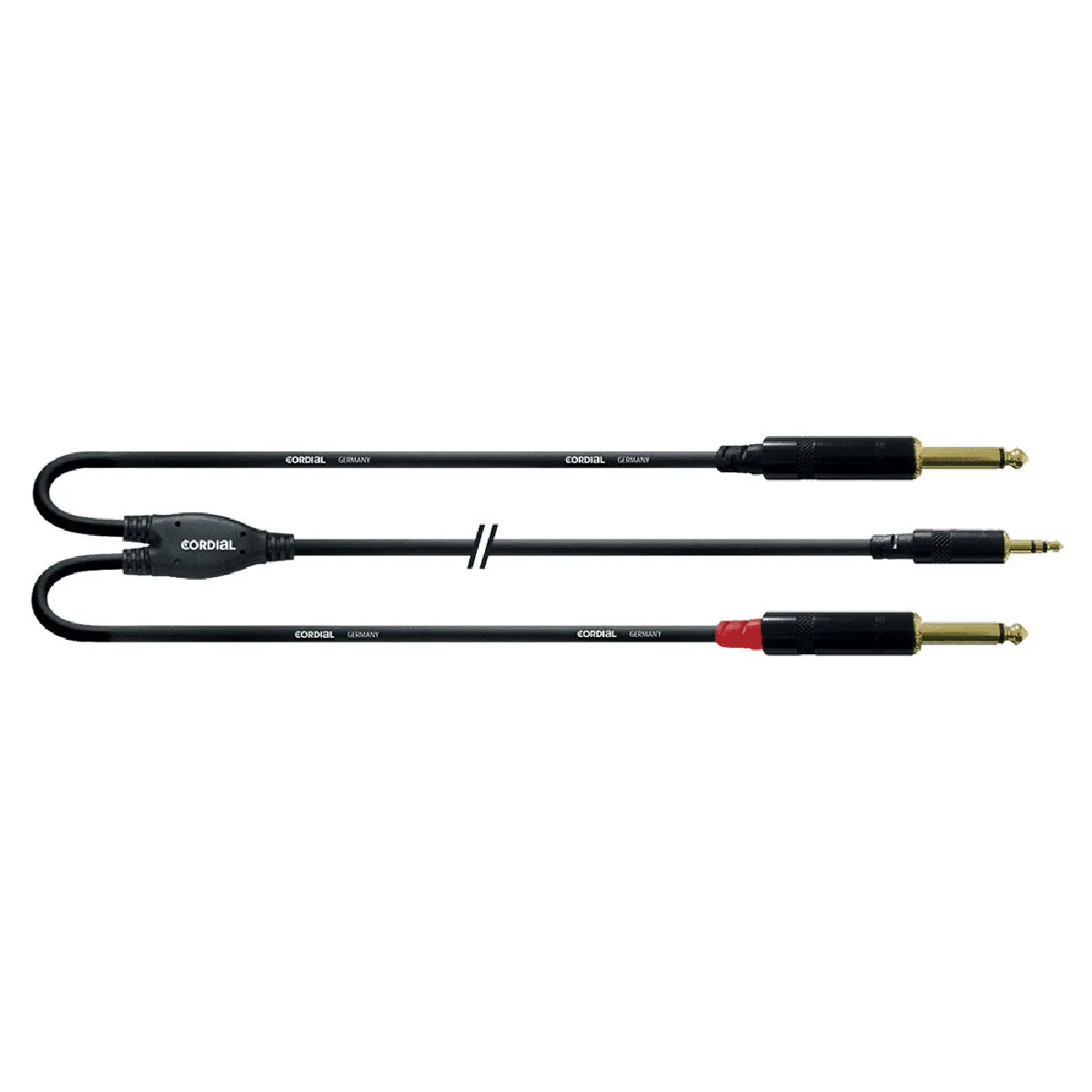 Cordial Câble Audio En Y Mini-Jack 3,5 Mm Vers 2 Jack Mono 6,35 Mm - 1,5 M