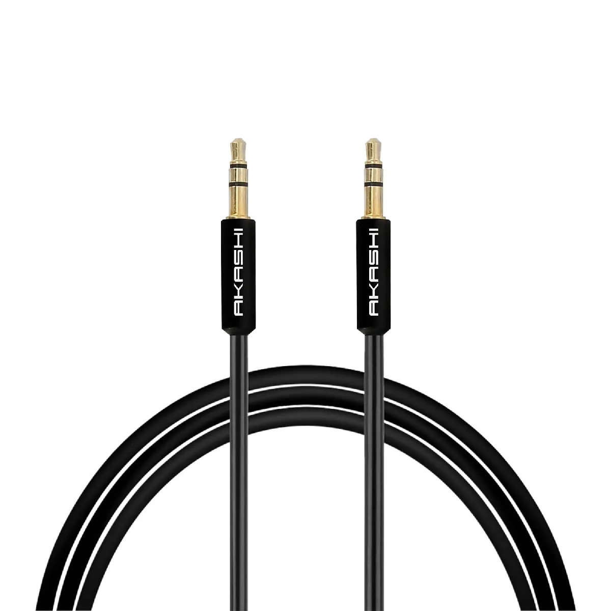 Akashi Câble Audio Stéréo Jack 3.5 Mm M/M (1 Mètre)