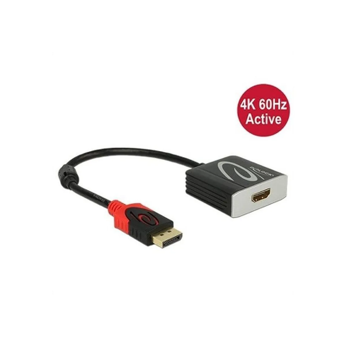 Delock Noir Adapter Displayport 1.2 Male > Hdmi Female 4K Active - Convertisseur Vidéo - Parade Ps176 - Displayport - Hdmi - Image 4