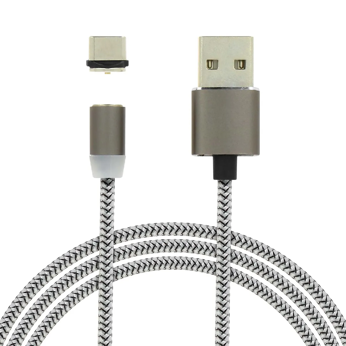 Avizar Argent Câble Magnétique Usb-C - 1M,