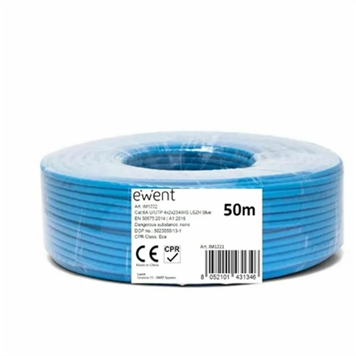 Ewent Bleu Câble Réseau Rj45 Catégorie 6 - 50 M