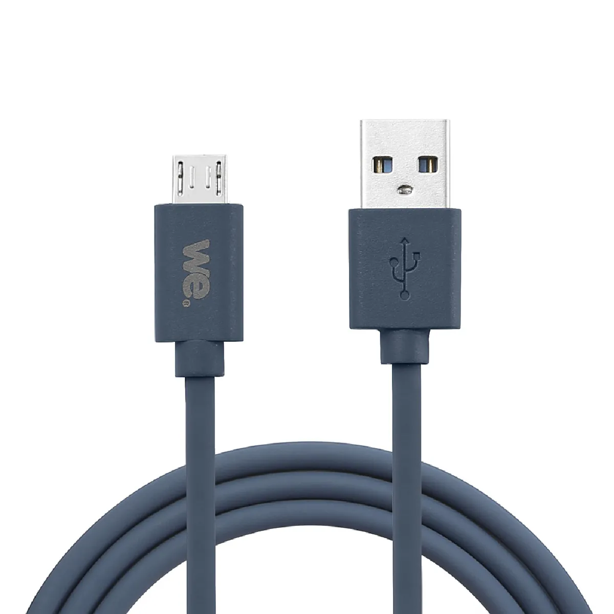 We Bleu Câble Usb/Micro Usb En Silicone - 2M
