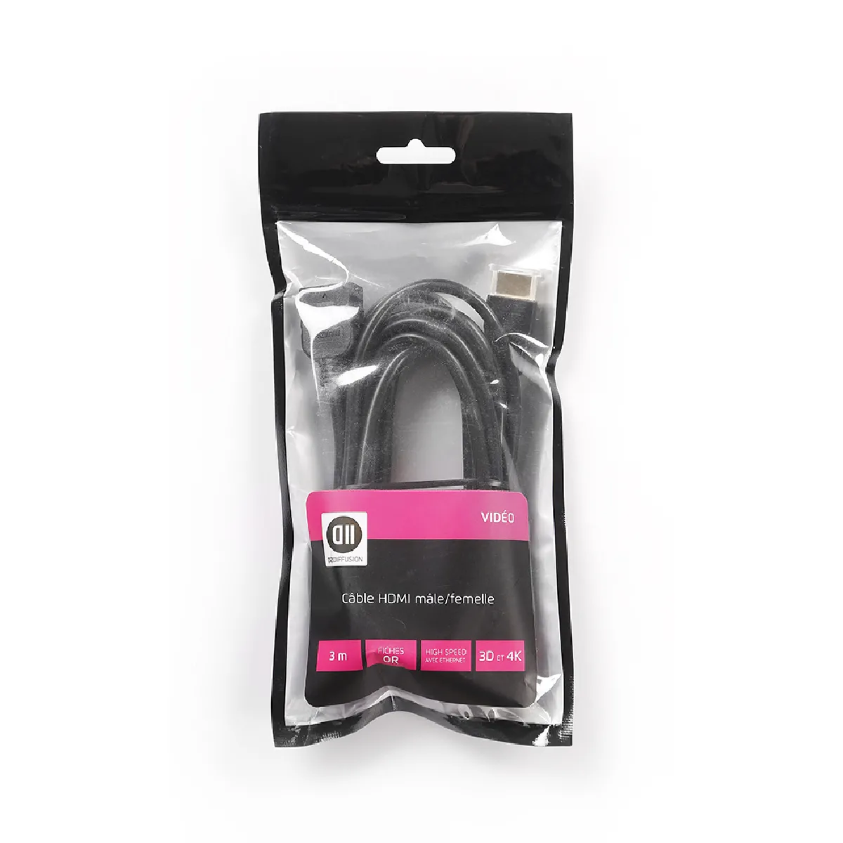 D2 Diffusion Rallonge Hdmi Mâle/Femelle 3M D2