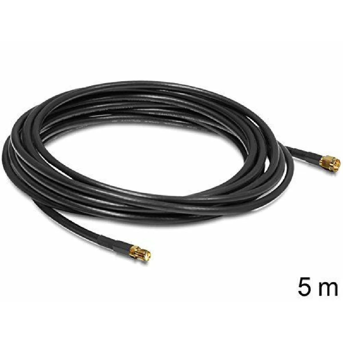 Delock - Rallonge de câble d'antenne - SMA Femelle vers SMA Mâle - 5m - Noir - Image 4