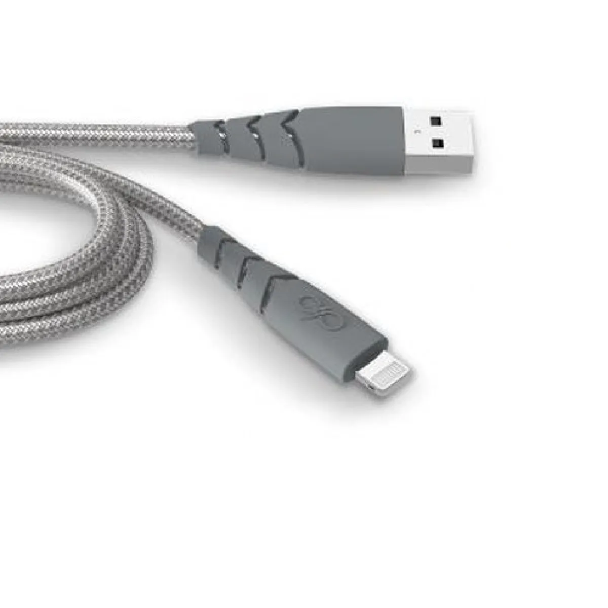 Force Power Gris Câble Ultra-Renforcé Usb A Vers Lightning 1,2 M - Image 3