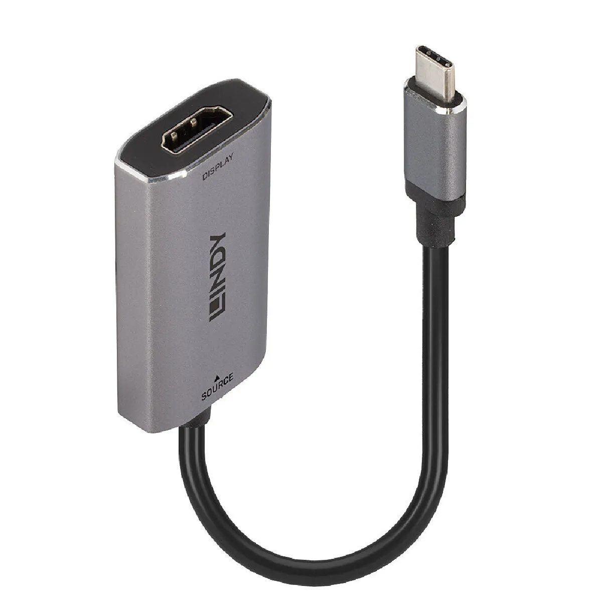 Lindy Gris 43327 Câble Vidéo Et Adaptateur 0,11 M Usb Type-C Hdmi Noir, - Neuf - Image 3
