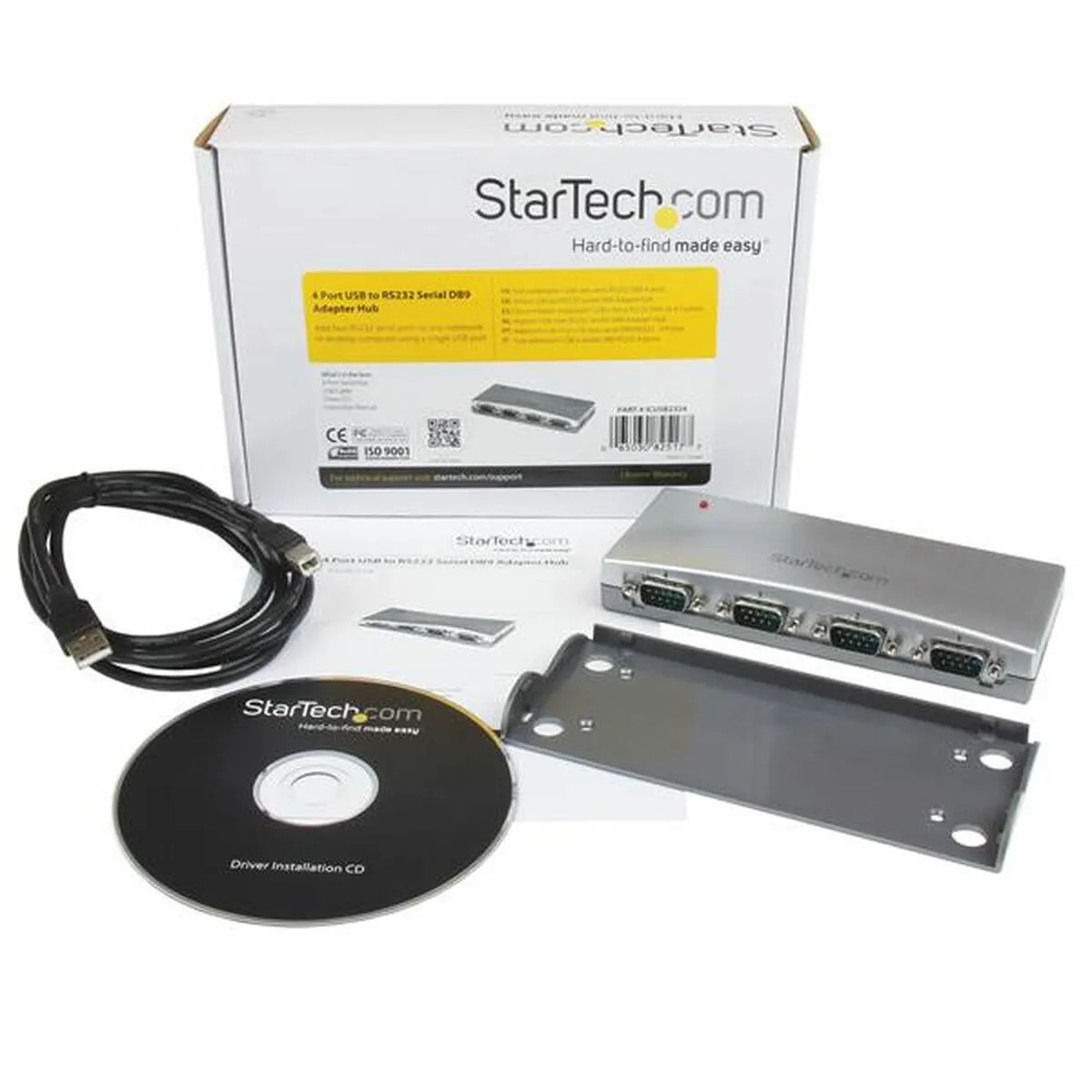 Startech.com Argent Adaptateur Usb Vers Rs232 - 4 Ports