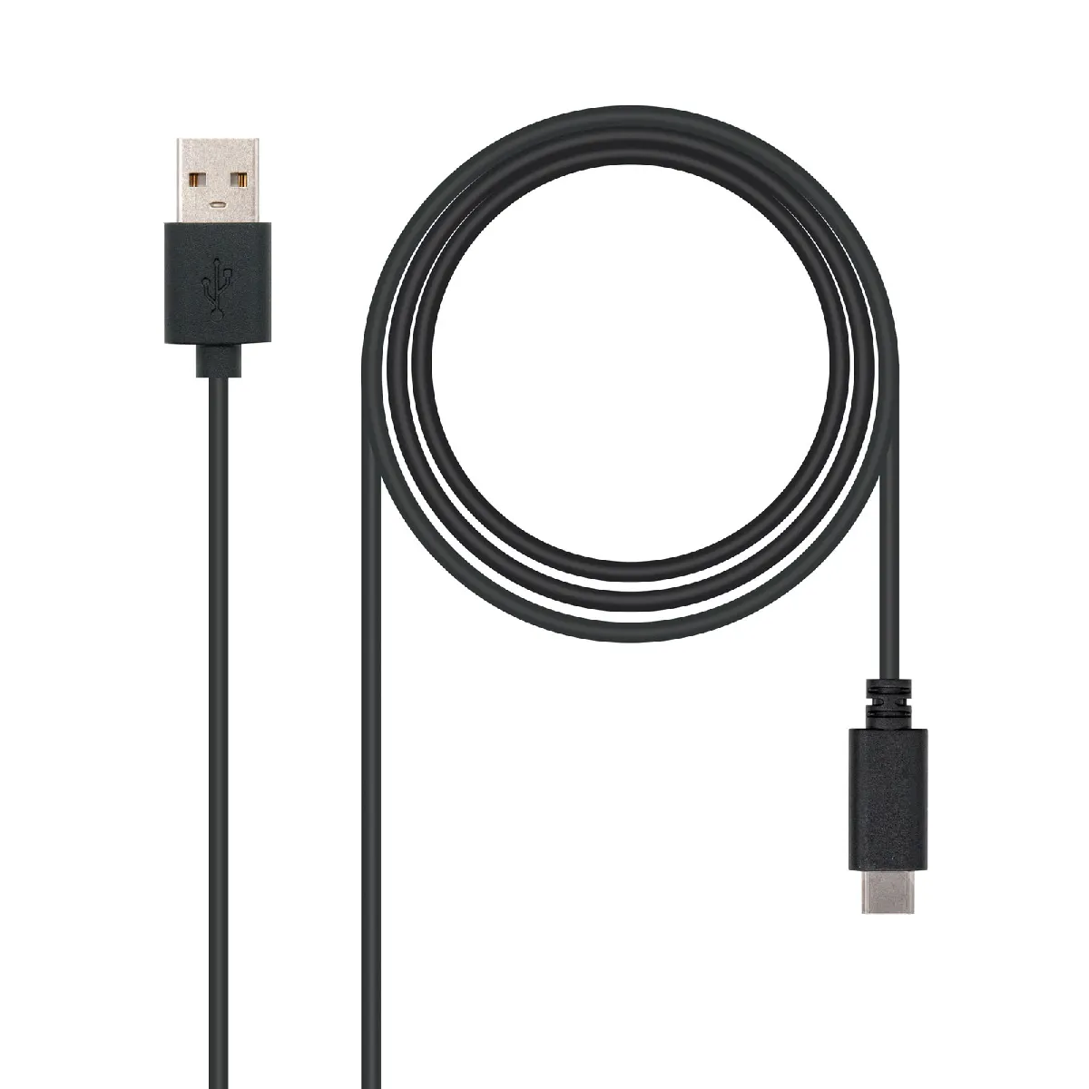 Nanocable Cable USB 2.0 Tipo C a USB Tipo A Macho/Macho Negro 0.5m - Image 2