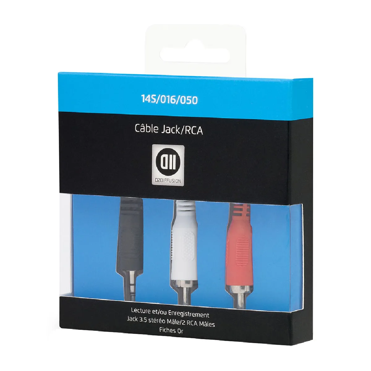 D2 Diffusion Câble Jack 3,5Mm Mâle/ 2Rca Mâle - 0,5M - Image 3