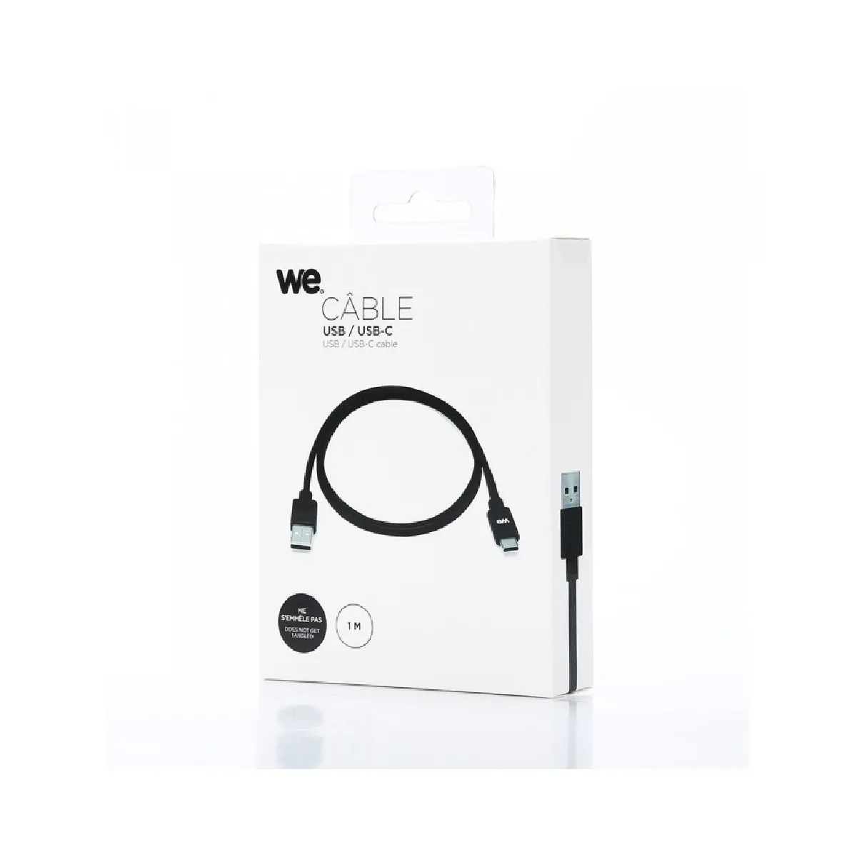 GENERIQUE - Câble USB-C vers USB - USB 3.1 Gen 2 - 1m - Plat - Noir - Image 3