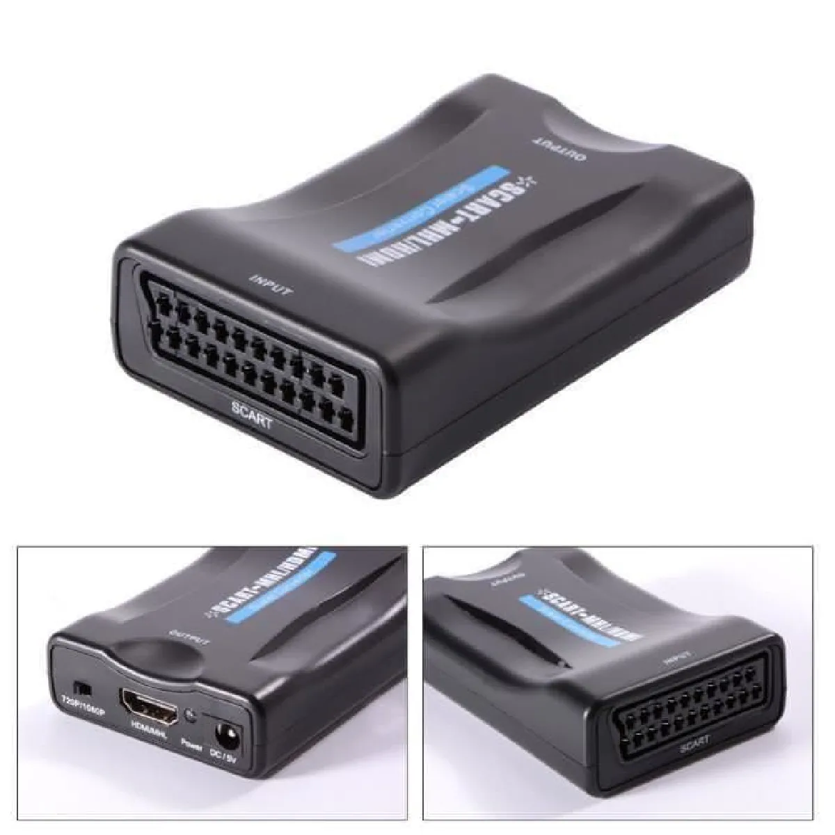 Convertisseur Péritel Vers HDMI Sky Vision SHC01 - UpScale 1080p Plug & Play