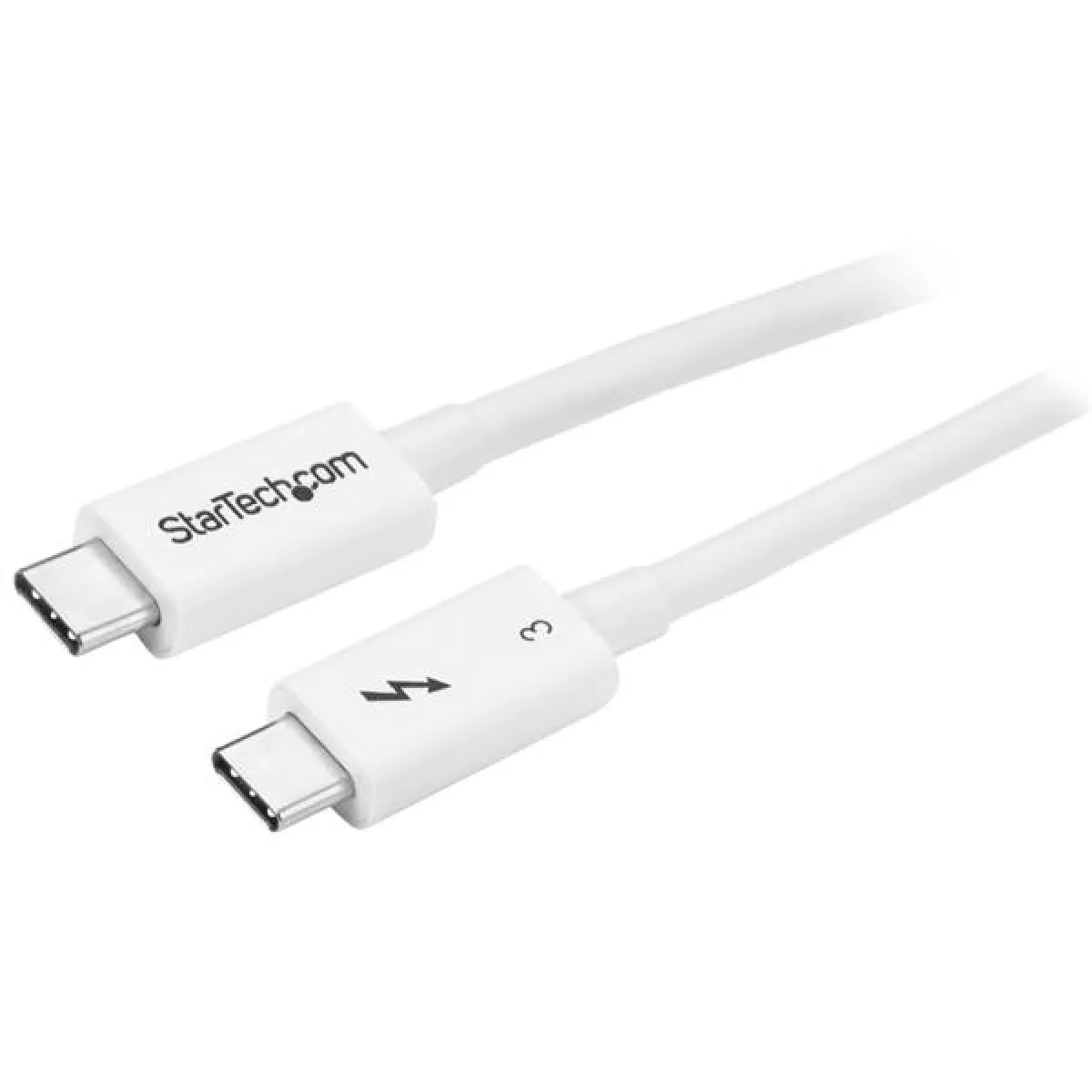 Startech.com Blanc Startech 1.6Ft (50Cm) Thunderbolt 3 Cable, 40Gbps, 100W Pd, 4K/5K Video, Thunderbolt-Certified, Compatible W/ Tb4/Usb 3.2/Displayport - Câble - Image 2