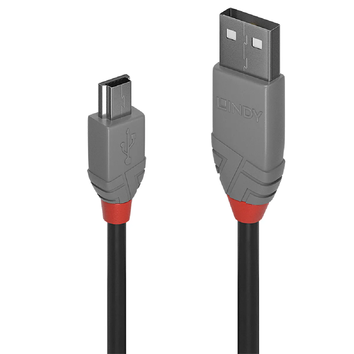 Lindy Noir Anthra Line - Câble Usb - Usb (M) Pour Mini Usb Type B (M) - Usb 2.0 - 3 M - Rond - Image 5
