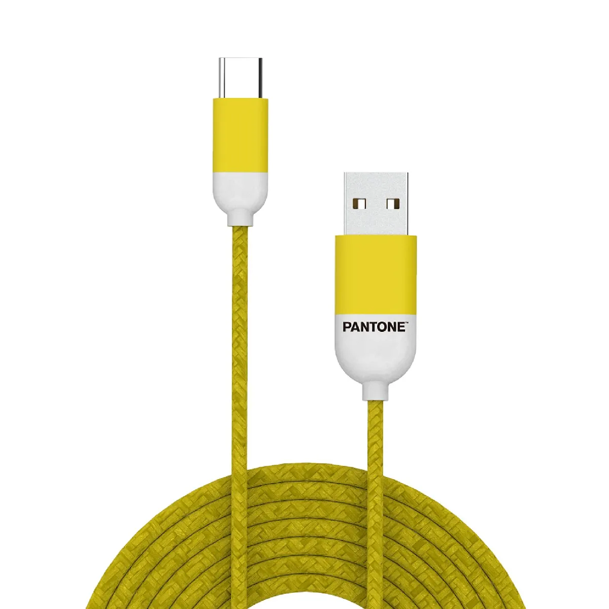 Pantone Jaune Câble Usbc 3A En Caoutchouc De 1 Mètre - Image 3
