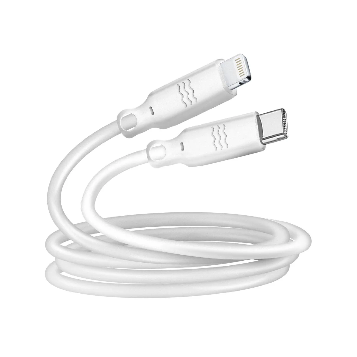 Just Green Blanc Câble Usb-C / Lightning 2M 2.4A Charge Et Synchronisation 12W