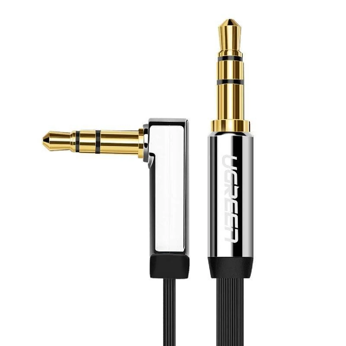 Ugreen Noir Câble Audio 3.5Mm - 3.5Mm Av119 Angled, 2M, - Image 2