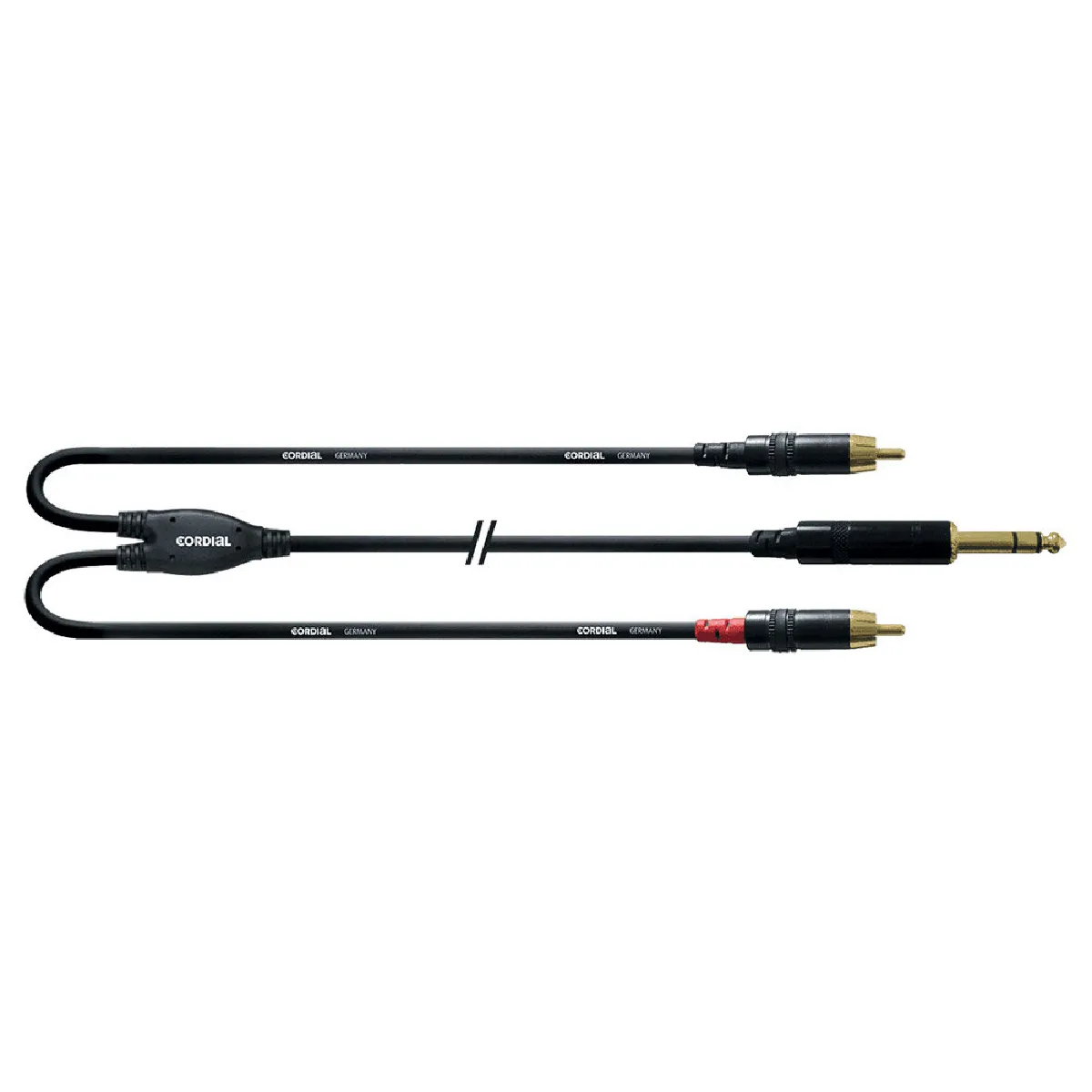 Cordial Câble Y Bretelle Jack Stéréo/2 Rca 3 M Câbles Adaptateur - Image 2