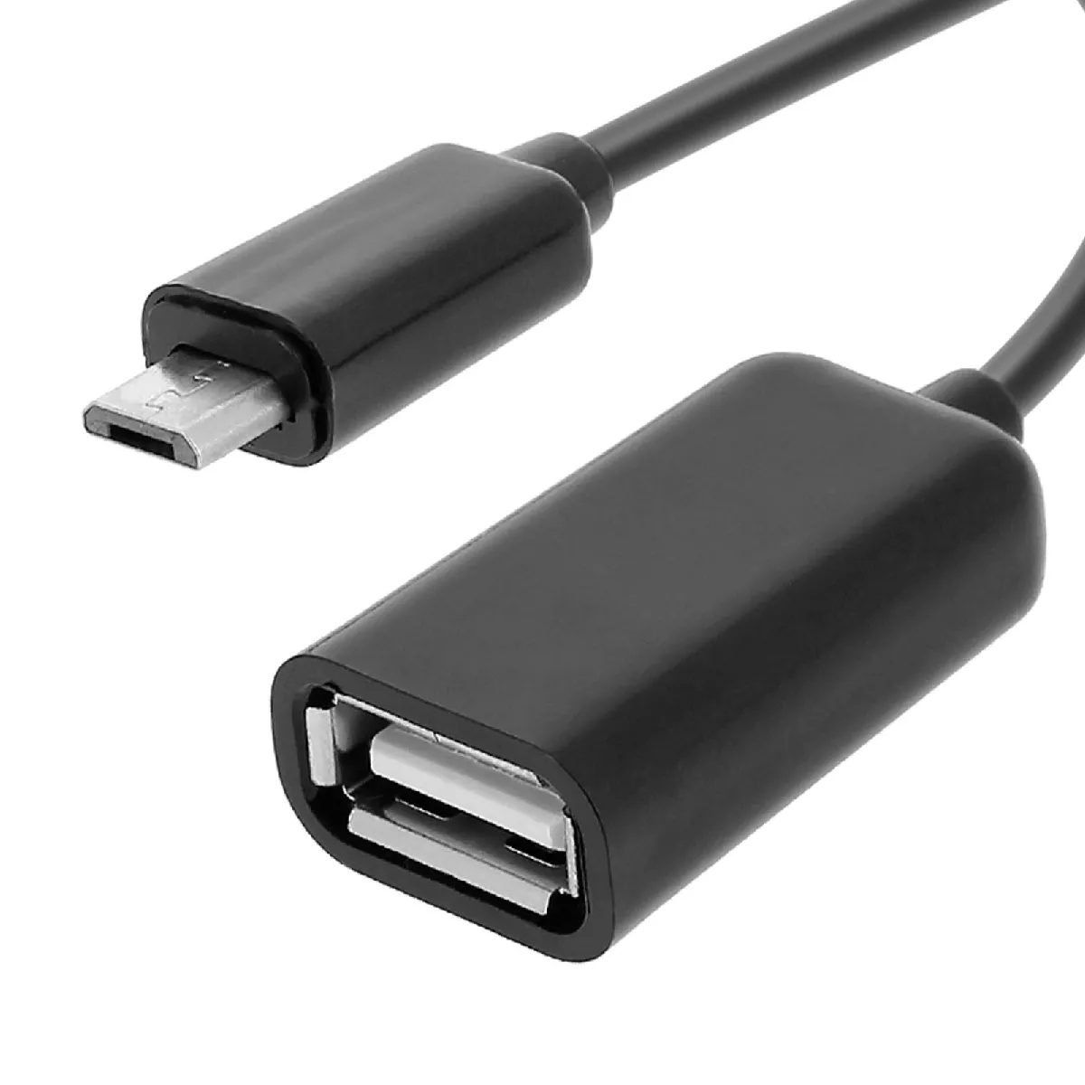 Avizar Noir Adaptateur Otg Micro Usb Vers Usb