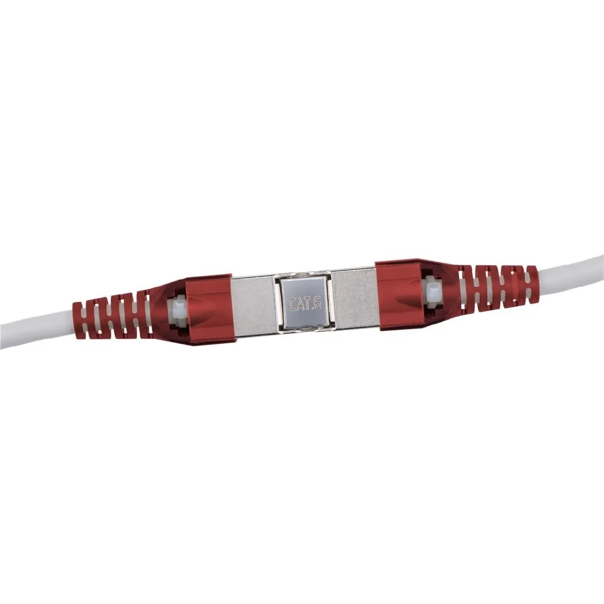Goobay Gris/Rouge Adaptateur Réseau Rj45 Cat 6 - Et