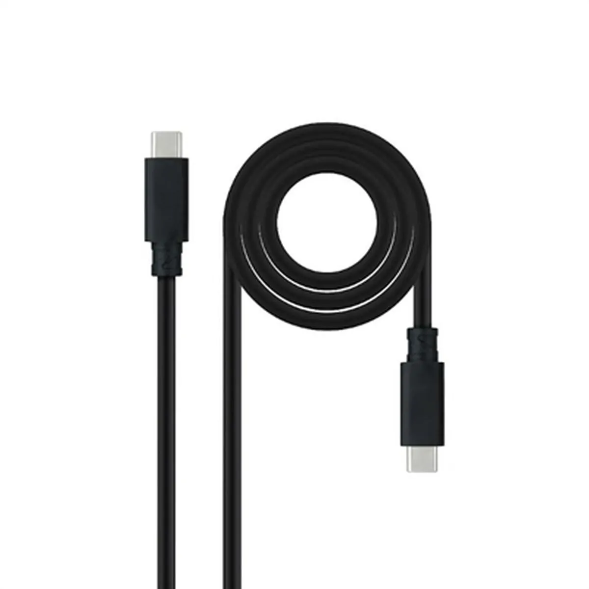 Câble Nanocable USB-C 3.1 Mâle/Mâle 50cm Noir - Image 2