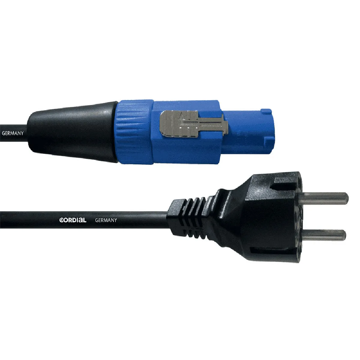 Cordial Bleu Câble De Raccordement Alimentation Cfca 1,5 S [1X Prise Mâle + Contact De Protection - 1X Powercon Mâle] 1.5 M - Image 3