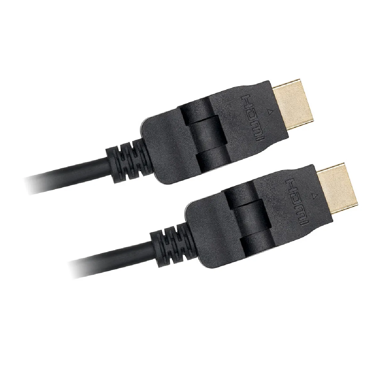 D2 Diffusion Noir Cable Hdmi 1.4 1,5M M/M Inclinable 180° (Noir) - Image 2
