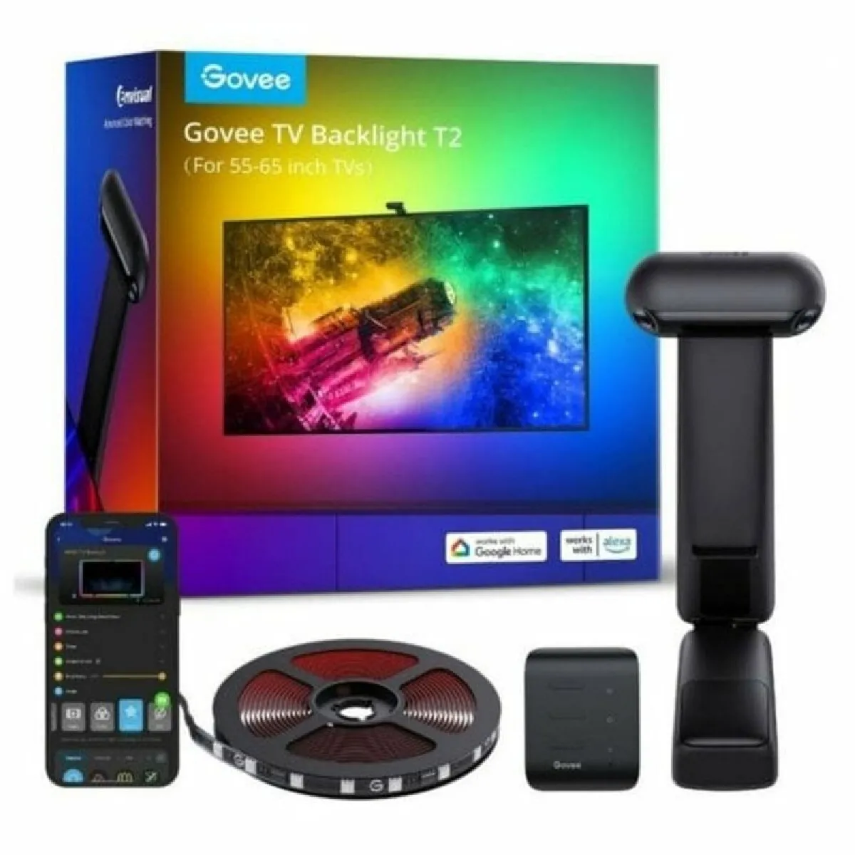 Govee Multicolore Bande Led Pour Tv 55-65" Avec Double Caméra - Image 3