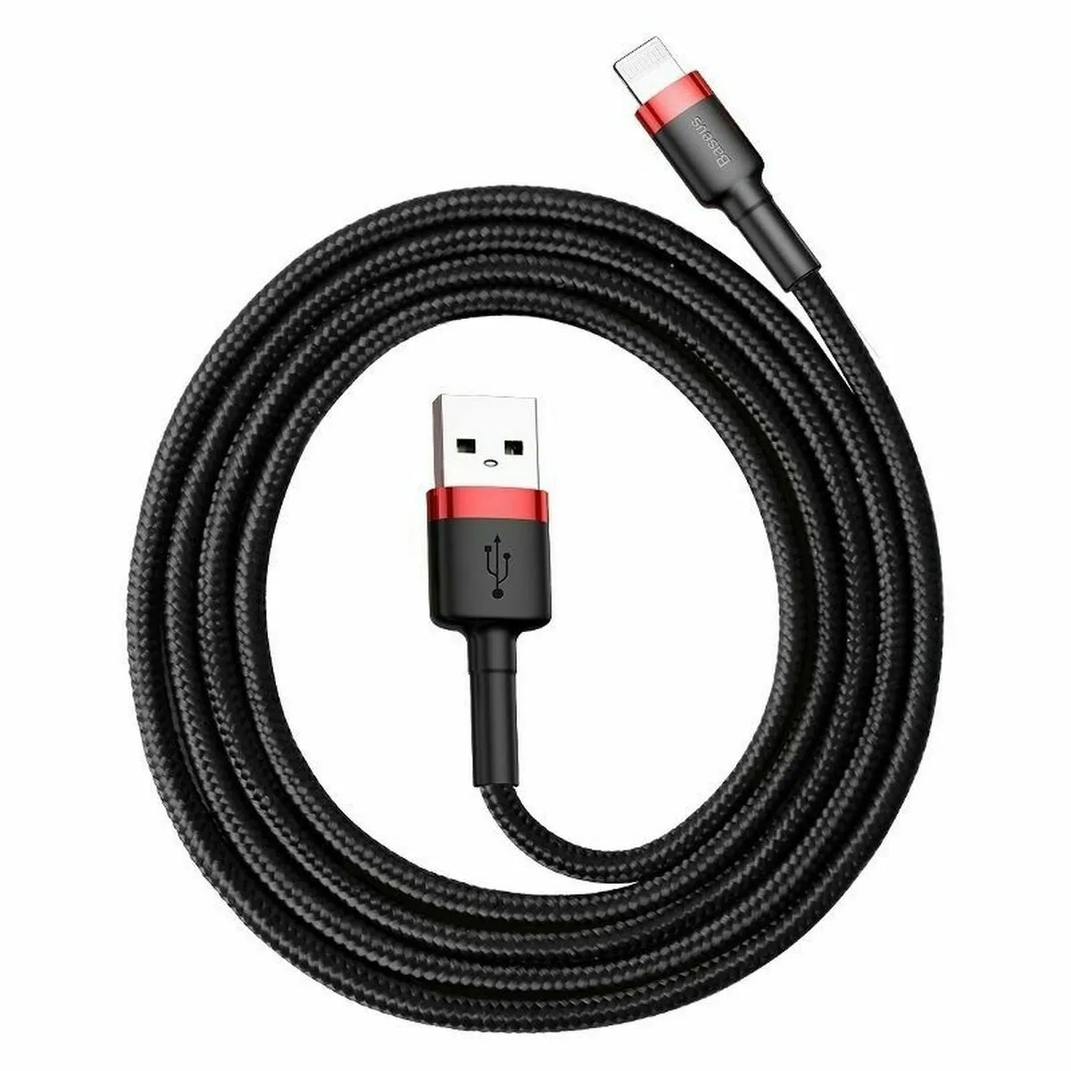 Câble USB à Lightning Baseus Cafule 2 m Noir et Rouge 1,5 A - Image 4