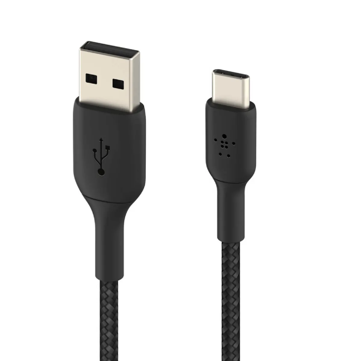 BELKIN  C&acirc;ble USB vers USB-C 18W Nylon Tress&eacute; 3m Charge et Synchro Noir